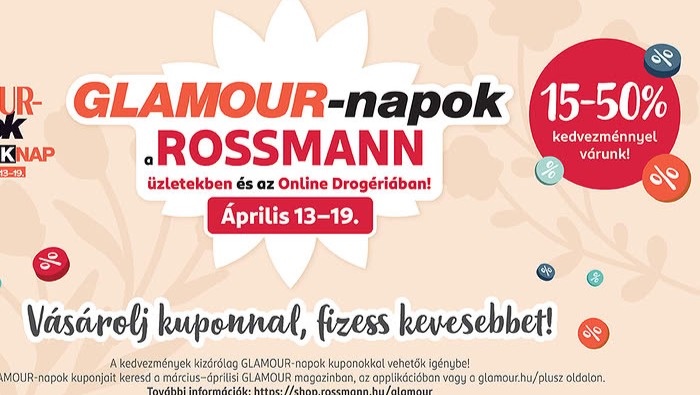 Megérkeztek a tavaszi GLAMOUR-napok a Rossmannba