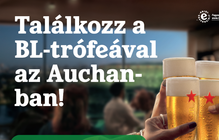 A budaörsi Auchanba érkezik az eredeti BL-trófea