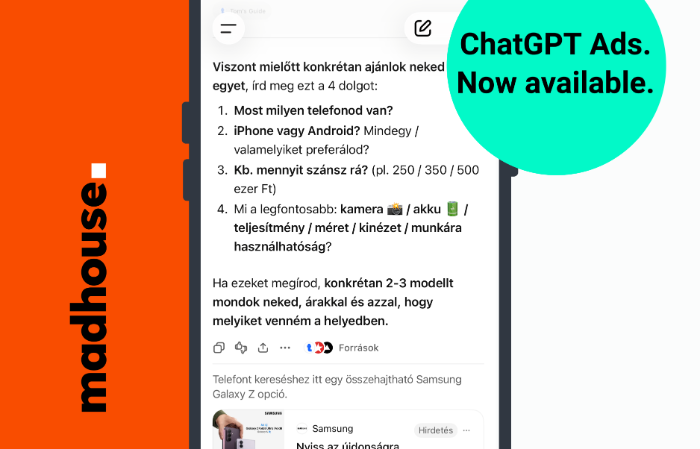 A Madhouse indította a Samsung első ChatGPT kampányát Magyarországon