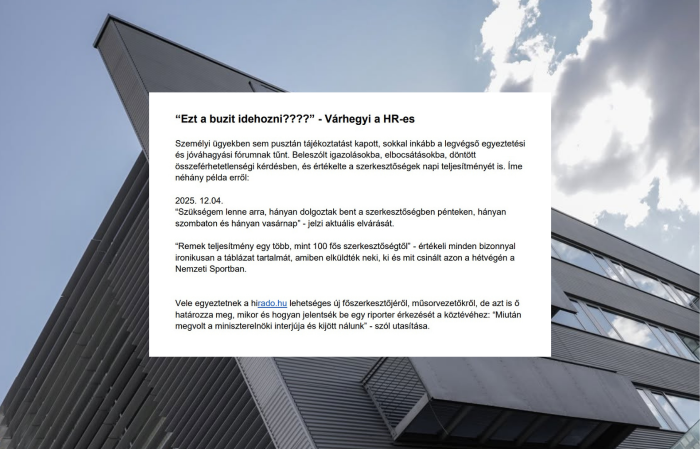 „Valójában Várhegyi Attila irányította a közmédiát” – feljelentést tesz az MTVA