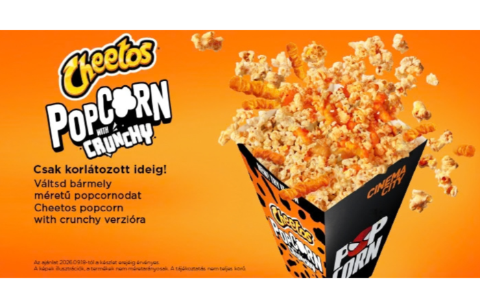 Összeállt a Cinema City és a Pepsico: kihozták a Cheetos Popcornt