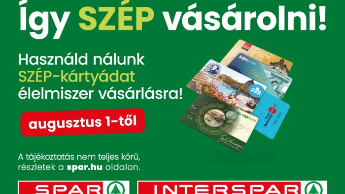 Visszanyerhető a SZÉP-kártyás vásárlások értéke a SPAR-nál